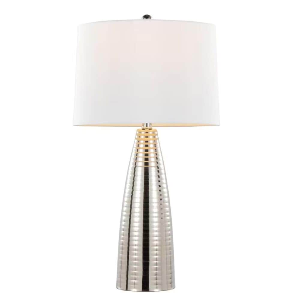 Grandview Gallery Maya 27" Metal Table Lamp in Polished Nickel, , large