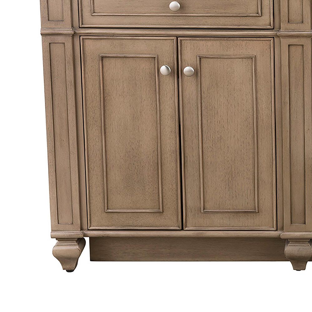 James Martin Vanities Bristol 72&quot; Double Bathroom Vanity in Whitewashed Walnut with Single Hole 3 cm White Zeus Quartz Top and Rectangular Sinks, , large
