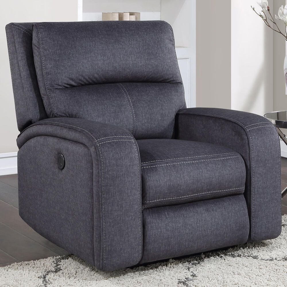 Steve Silver Lovell Power Recliner in Charcoal, , large