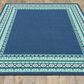 Oriental Weavers Meridian Navy and Green 8"6" x 13" Indoor/Outdoor Area Rug, , large
