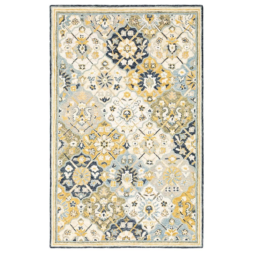Oriental Weavers Alfresco Floral 28406 10" x 13" Blue Area Rug, , large