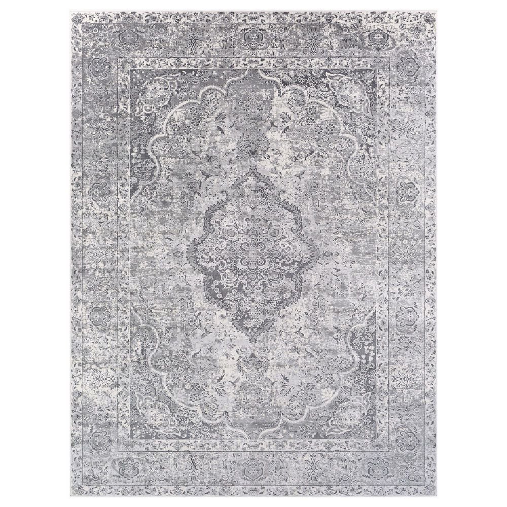 Surya Aisha 12" x 15" Charcoal, Gray and Off-White Area Rug, , large