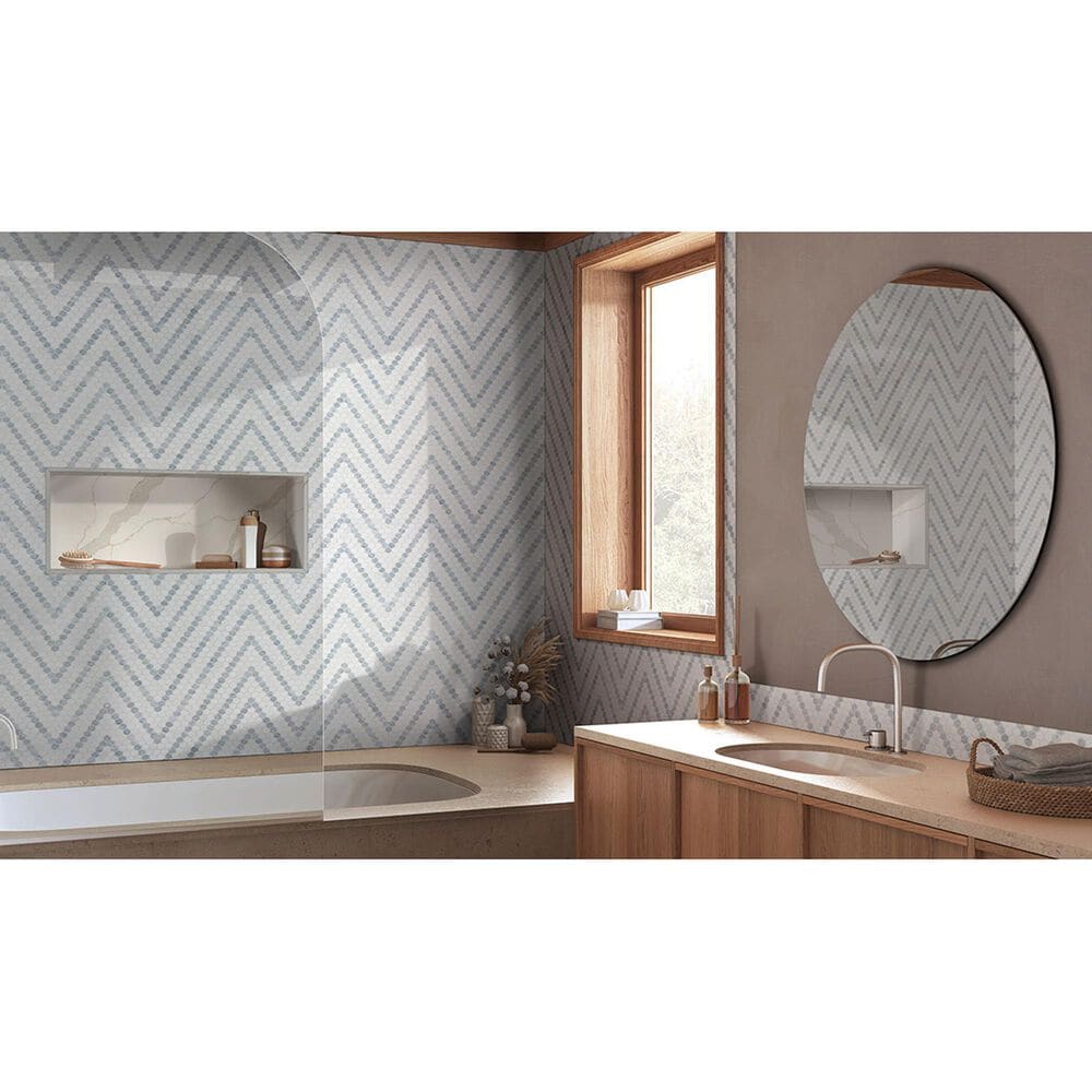 MS International Azula Sazi 1&quot; Hexagon on 11&quot; x 14&quot; Marble Mosaic Sheet, , large