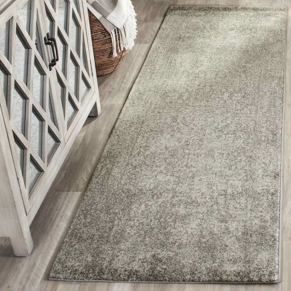 Safavieh Evoke EVK256S 2"2" x 11" Silver and Ivory Runner, , large
