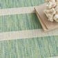 Nourison Positano POS03 Blue, Green and Ivory 6" x 9" Indoor/Outdoor Area Rug, , large