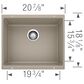 Blanco Precis 21" Single Bowl Kitchen Sink in Truffle, , large