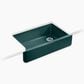 Kohler Whitehaven 35.75" Single Bowl Farmhouse Kitchen Sink in Teal, , large