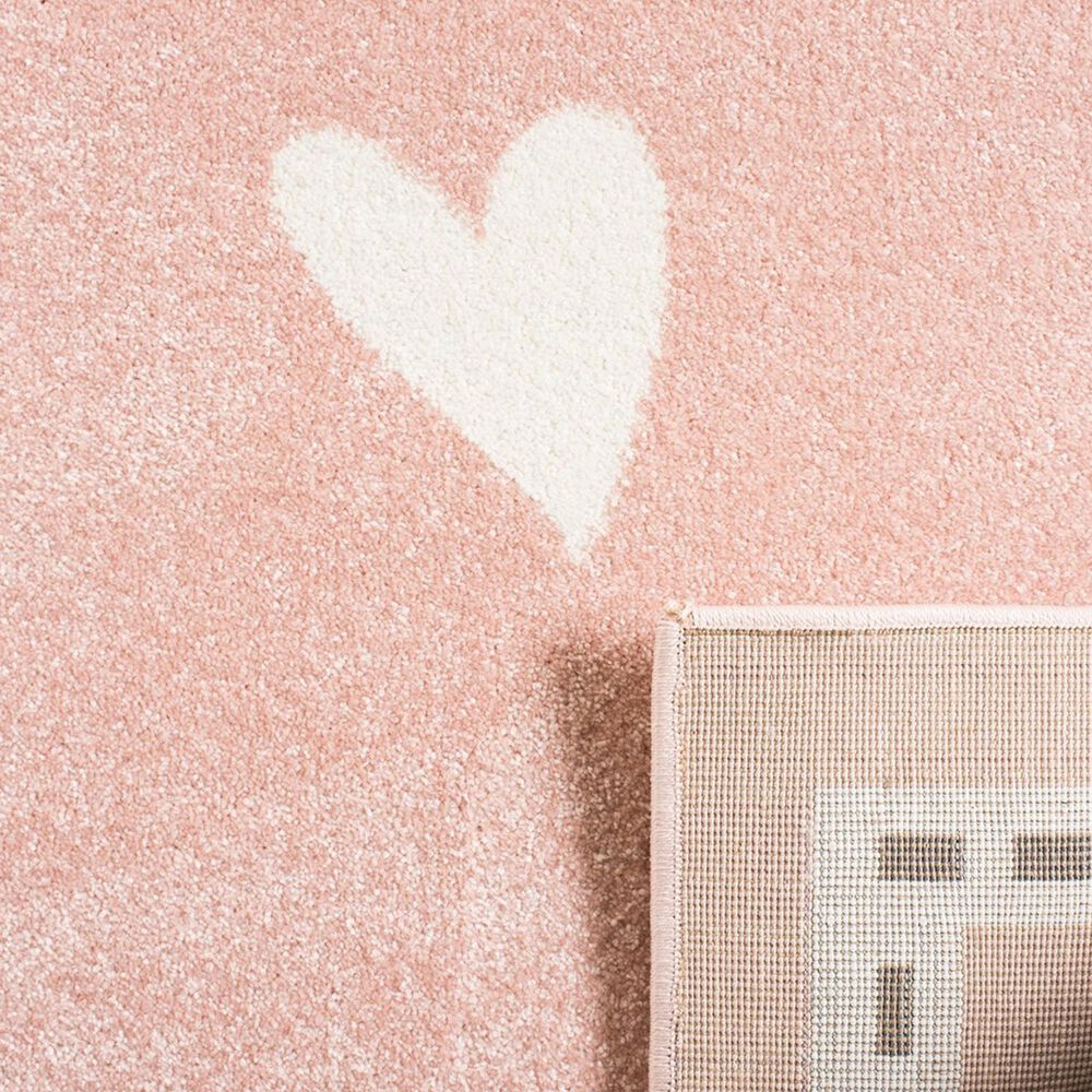 Safavieh Carousel CRK166 4&#39; Square Pink and Ivory Kids  Area Rug, , large