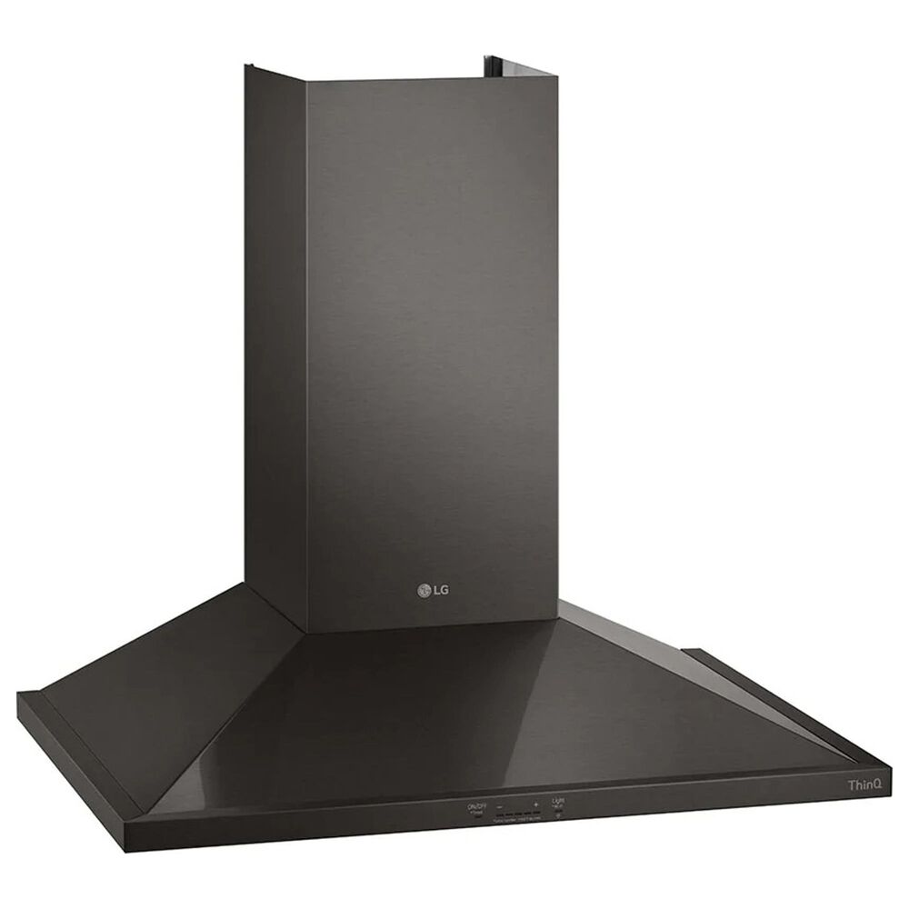 LG 36&quot; Wall Mount Chimney Hood with 600 CFM Blower in Black Stainless Steel, , large