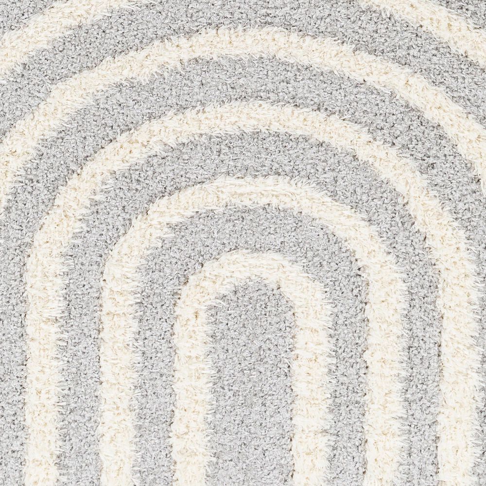 Surya Rodos RDO2330 5&#39;3&quot; x 7&#39; Light Slate, White Area Rug, , large
