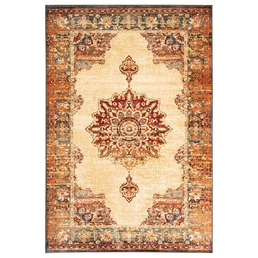 Oriental Weavers Juliette Medallion 8120W 9"10" x 12"10" Gold Area Rug, , large