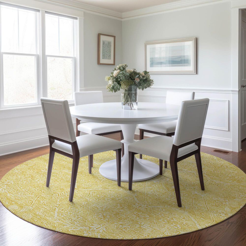 Dalyn Rug Company Solace SL12 8&#39; Round Yellow Area Rug, , large