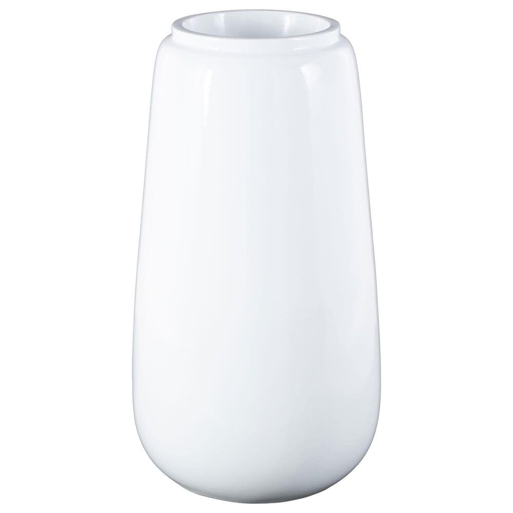 Maple and Jade 30" Tall Floor Decorative Vase in Polished White, , large