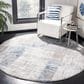 Safavieh Craft CFT874F 6"7" Round Grey and Blue Area Rug, , large