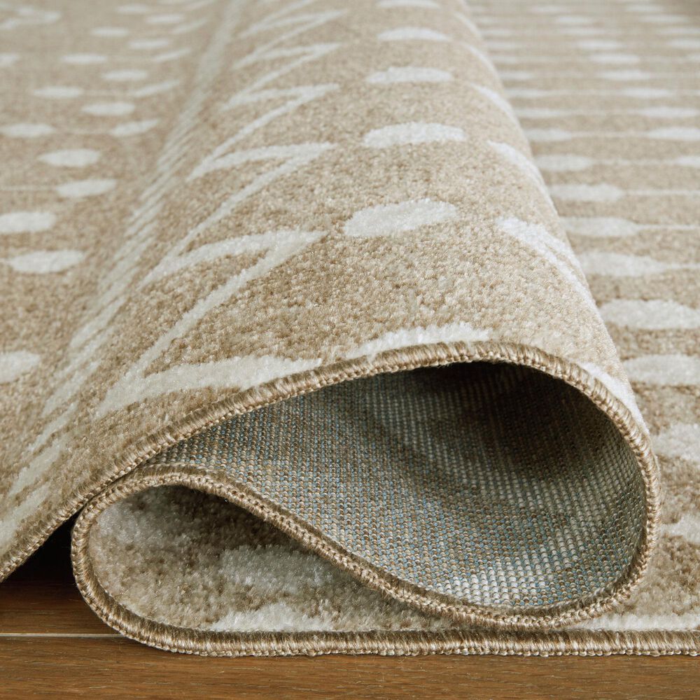 Ashley Bunchly 4&#39;11&quot; x 7&#39;2&quot; Tan, Brown and Cream Area Rug, , large