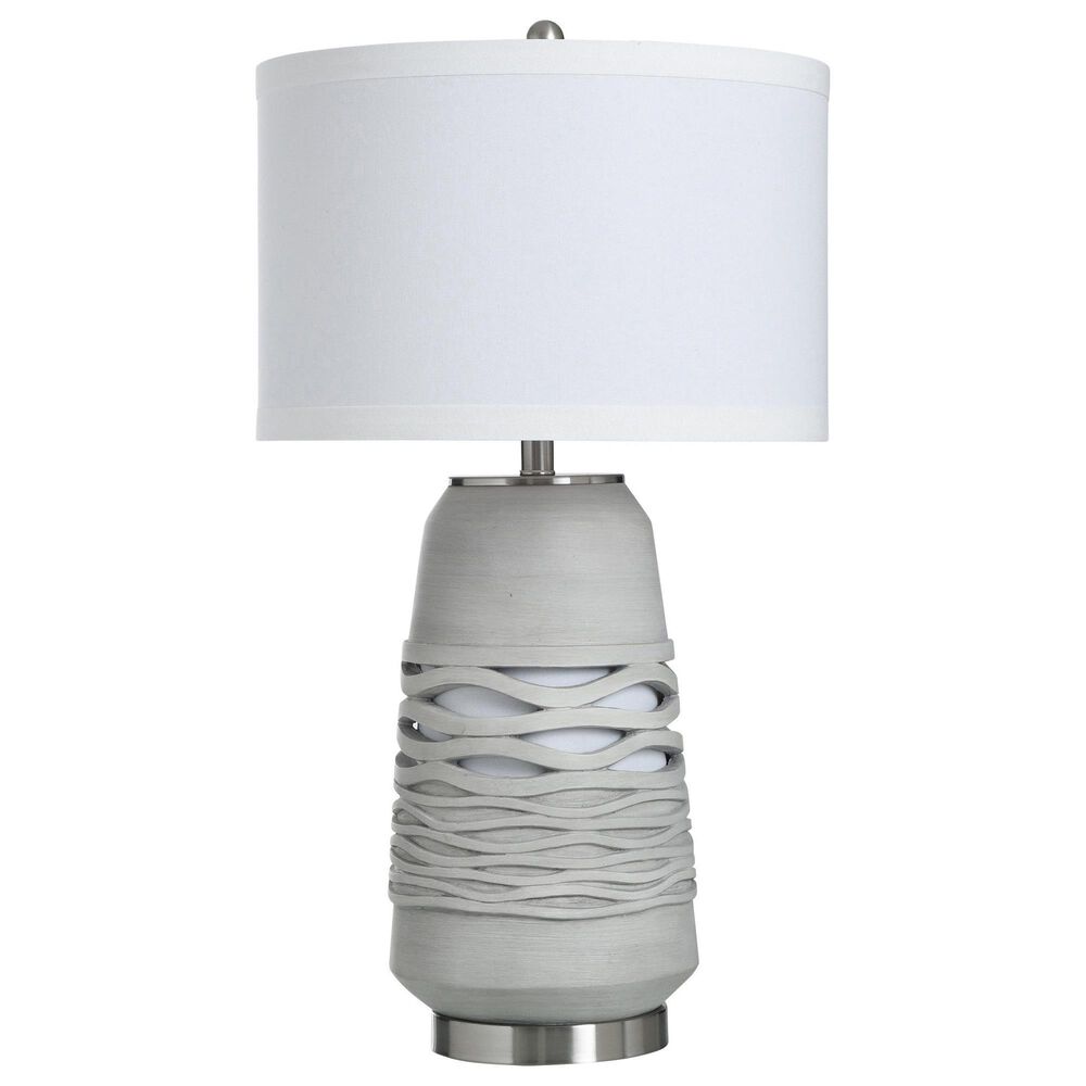 Flair Industries 30" Poly Table Lamp in Gravel Grey, , large
