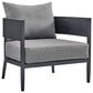 Blue River Argiope 4-Piece Patio Conversation Set in Dark Grey, , large