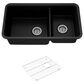 Kohler Cairn 33.5" Undermount Double-Bowl Kitchen Sink in Matte Black, , large