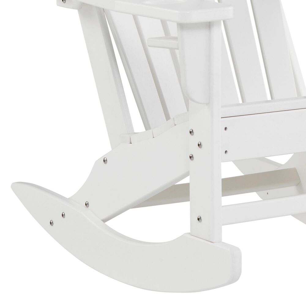 Ashley Sundown Treasure Patio Rocking Chair in White, , large