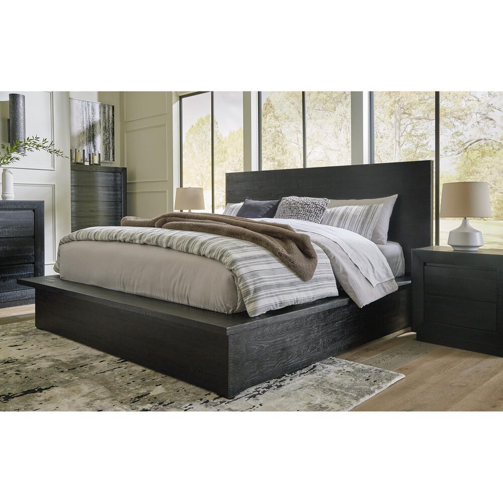 Ashley Londer King Panel Bed  in Black  in Black, , large