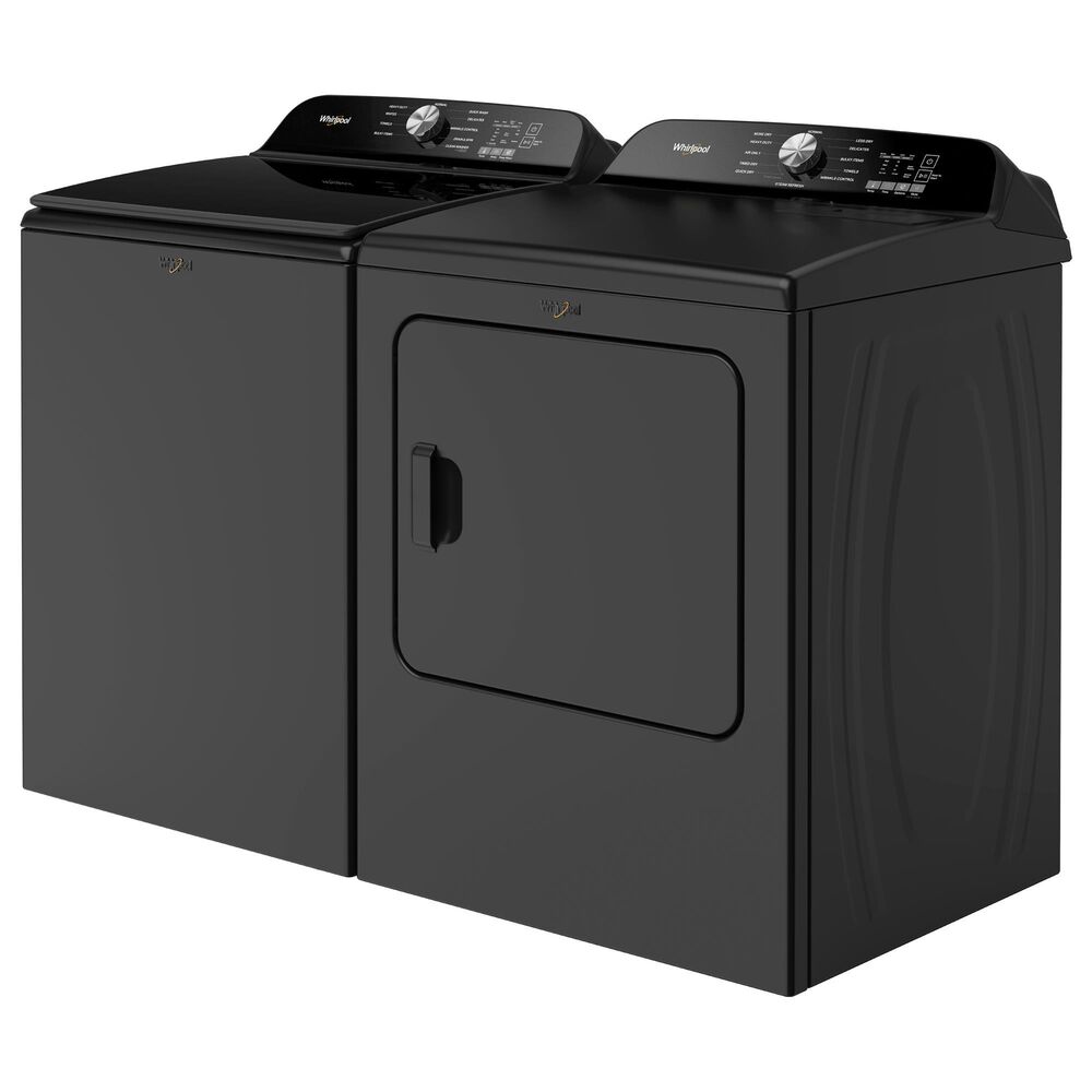 Whirlpool 5.3 Cu. Ft. Washer and 7.0 Cu. Ft. Electric Dryer in Black , , large