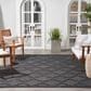 Nourison Easy Care 9" x 12" Charcoal and Black Indoor/Outdoor Area Rug, , large