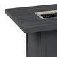 Woodard Scala 50" x 30" Rectangular Fire Table with Tri-Slat Top in Graphite, , large