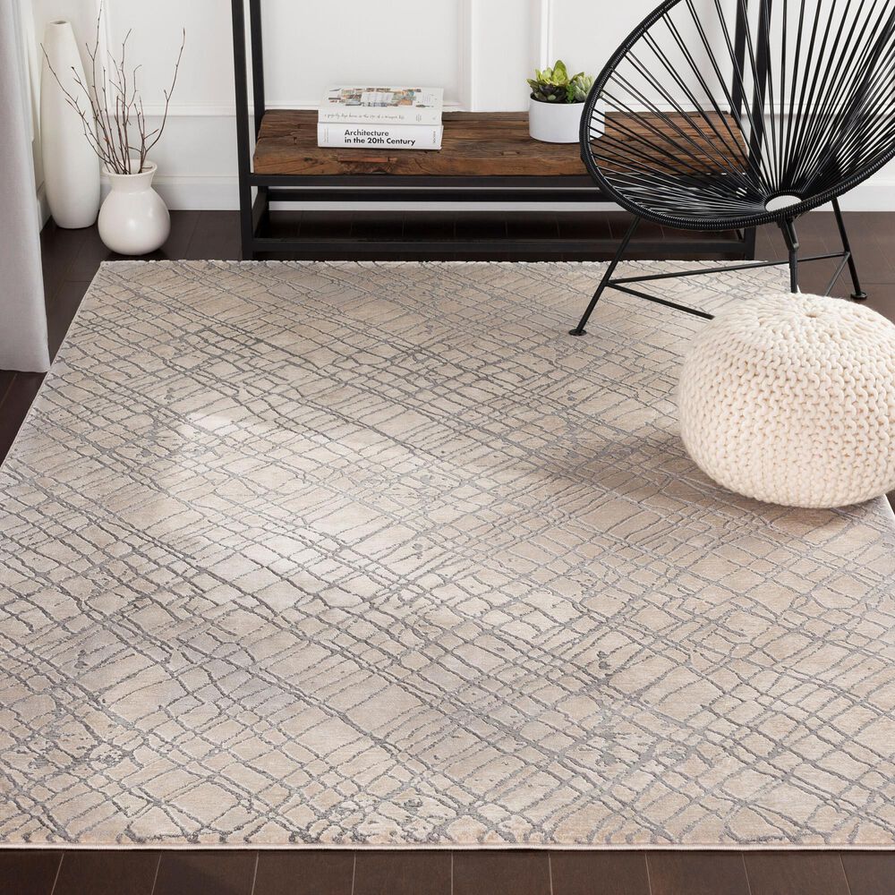 Surya Tibetan 9&#39;3&quot; x 12&#39;3&quot; Charcoal, Beige and Medium Gray Area Rug, , large