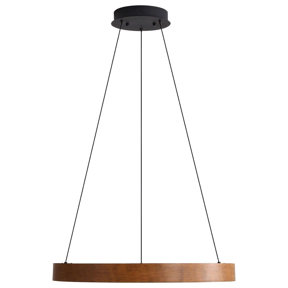 Golden Lighting Anello 1-Light Pendant in Black and Walnut, , large
