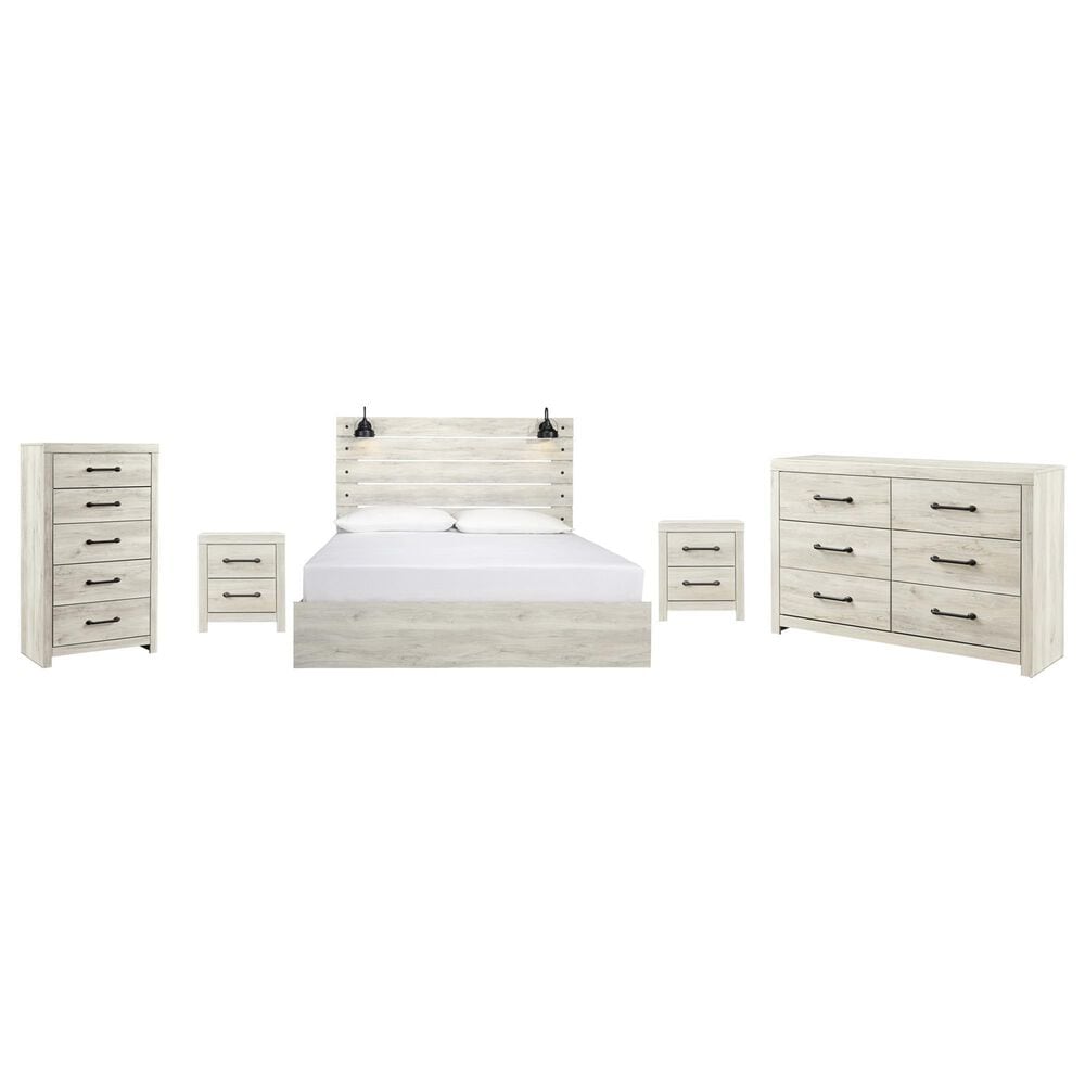 Ashley Cambeck 5-Piece King Bedroom Set in Whitewash, , large