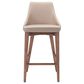 Zuo Modern Moor Counter Stool in Beige and Brown, , large