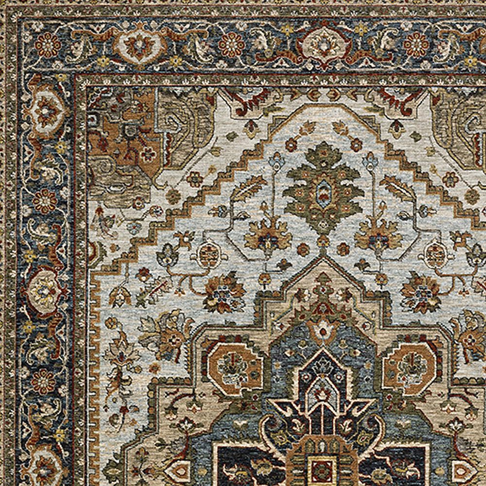 Oriental Weavers Aberdeen Medallion 7&#39;10&quot; x 10&#39;10&quot; Ivory and Blue Area Rug, , large