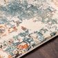 Surya Pune Deep Teal, Sky Blue, Light Beige, Tan, Dark Brown and Burnt Orange 2"7" x 10"2" Runner, , large