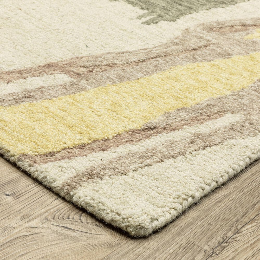 Oriental Weavers Kipton 2&#39;6&quot; x 8&#39; Beige and Yellow Runner, , large