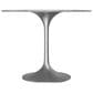 Leisuremod LeisureMod Verve Collection 36 Round Dining Table, Brushed Chrome Base with Sintered Stone White Top, , large