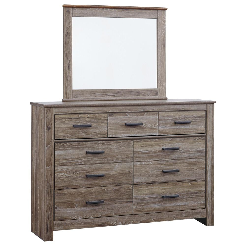 Ashley Zelen 3-Piece Queen Bedroom Set in Warm Gray, , large