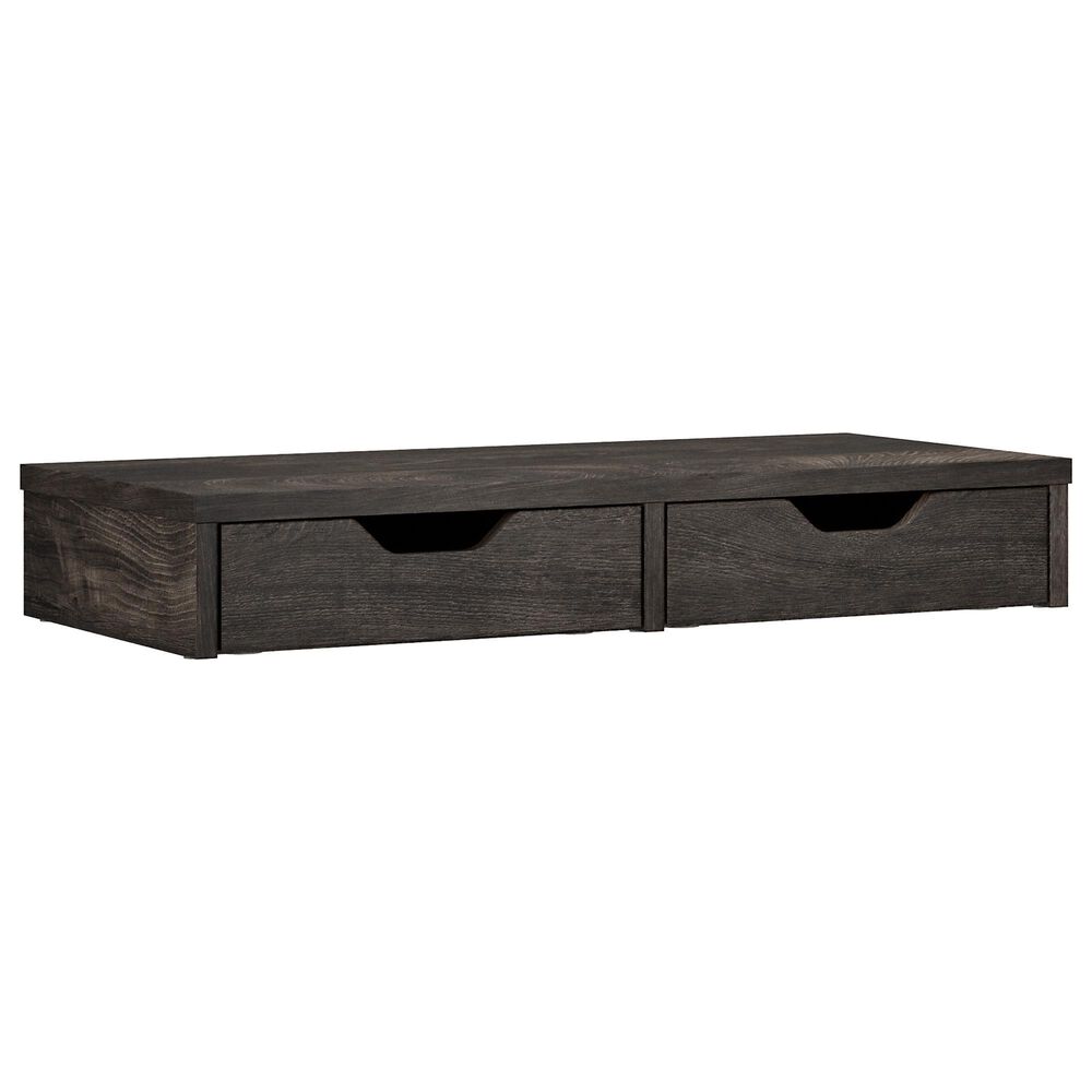 Bush Key West Desktop Organizer with Drawers in Dark Gray Hickory, , large