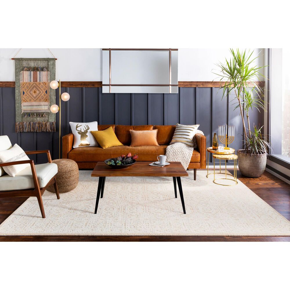 Surya Louvre Tan and Cream 9&#39; x 12&#39; Area Rug, , large