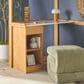 Walker Edison Adyn Twin Loft Bunk Bed with Desk in Natural Pine, , large