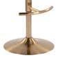 LumiSource Grotto Adjustable Bar Stool with Grey Faux Leather Upholstery in Gold (Set of 2), , large