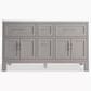 Kohler Quo 60" Double Bathroom Vanity in White with 3 cm Pure White Quartz Top and Oval Sinks, , large