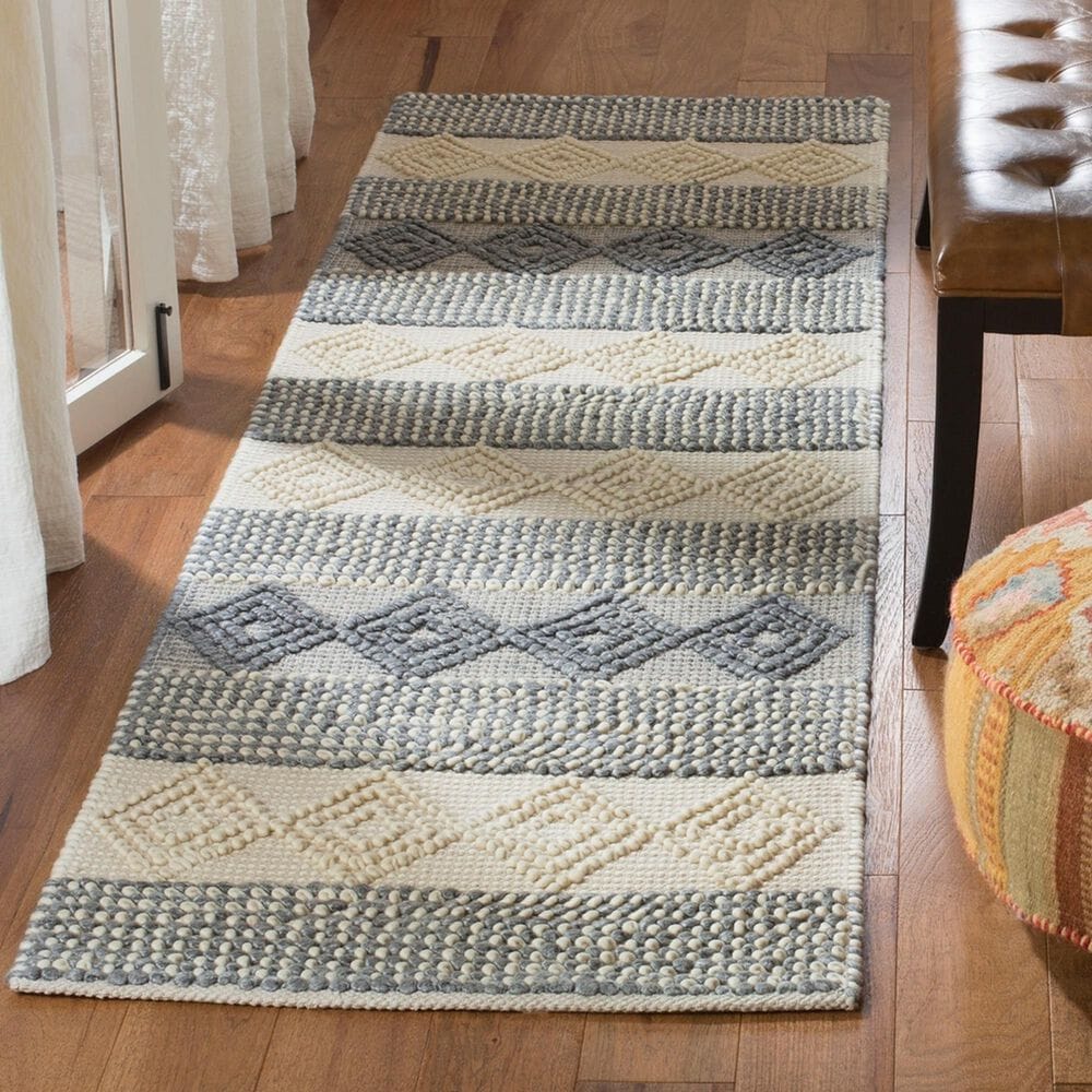 Safavieh Natura NAT105F  2&#39;3&quot; x 6&#39; Grey and Ivory Runner, , large