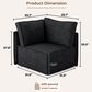 HOMLUX Corner Seat Module in Black, , large