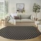 Nourison Twist Reversible 8" Round Black Indoor/Outdoor Area Rug, , large