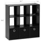 HOMLUX 9-Cube Standing Bookshelf with Bins in Espresso, , large