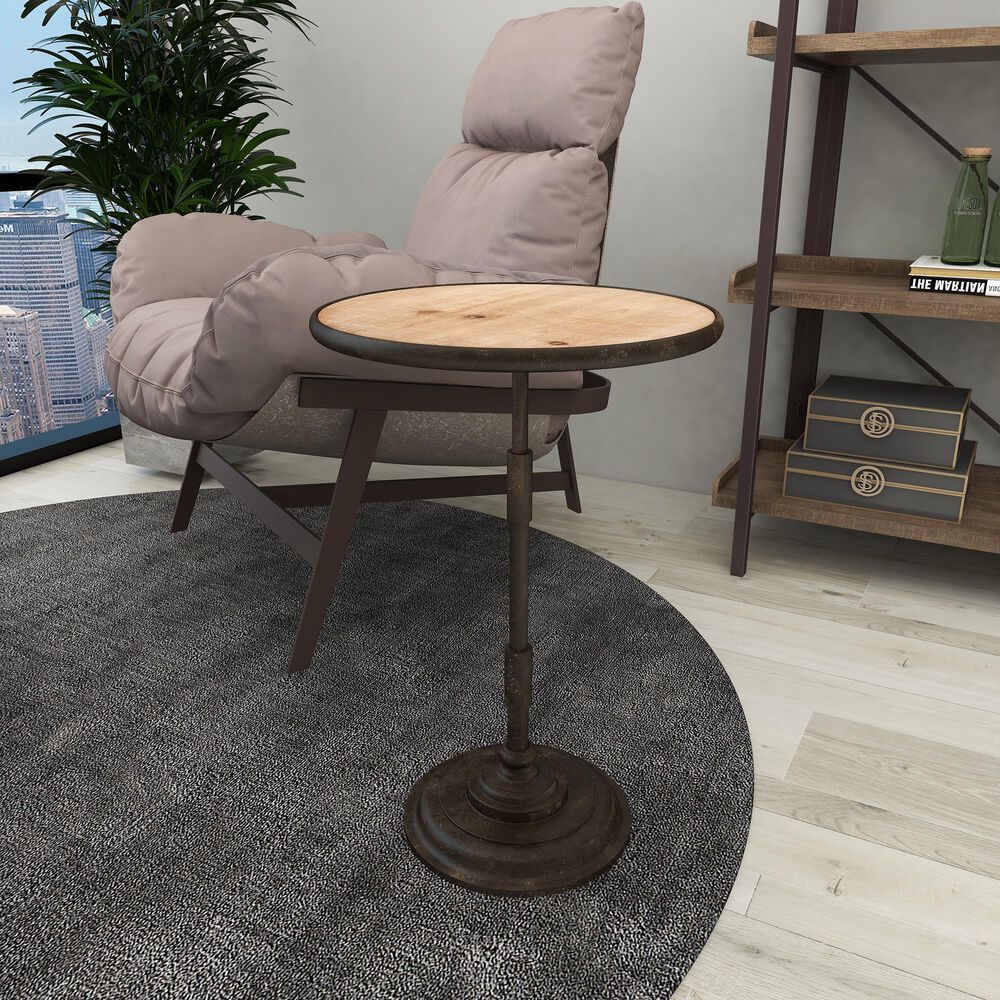 Maple and Jade 25&quot; Accent Table in Dark Brown and Light Brown, , large