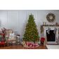 The Gerson Company 7.5" Pre-Lit Artificial Stone Pine with White Lights in Green, , large