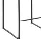 Lumisource Fuji Stackable Counter Stool with Grey Faux Leather Cushion in Black (Set of 2), , large