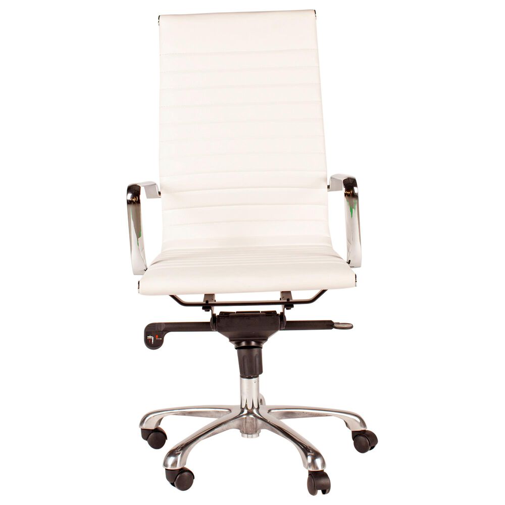 Moe's Home Collection Omega Swivel Office Chair in White, , large