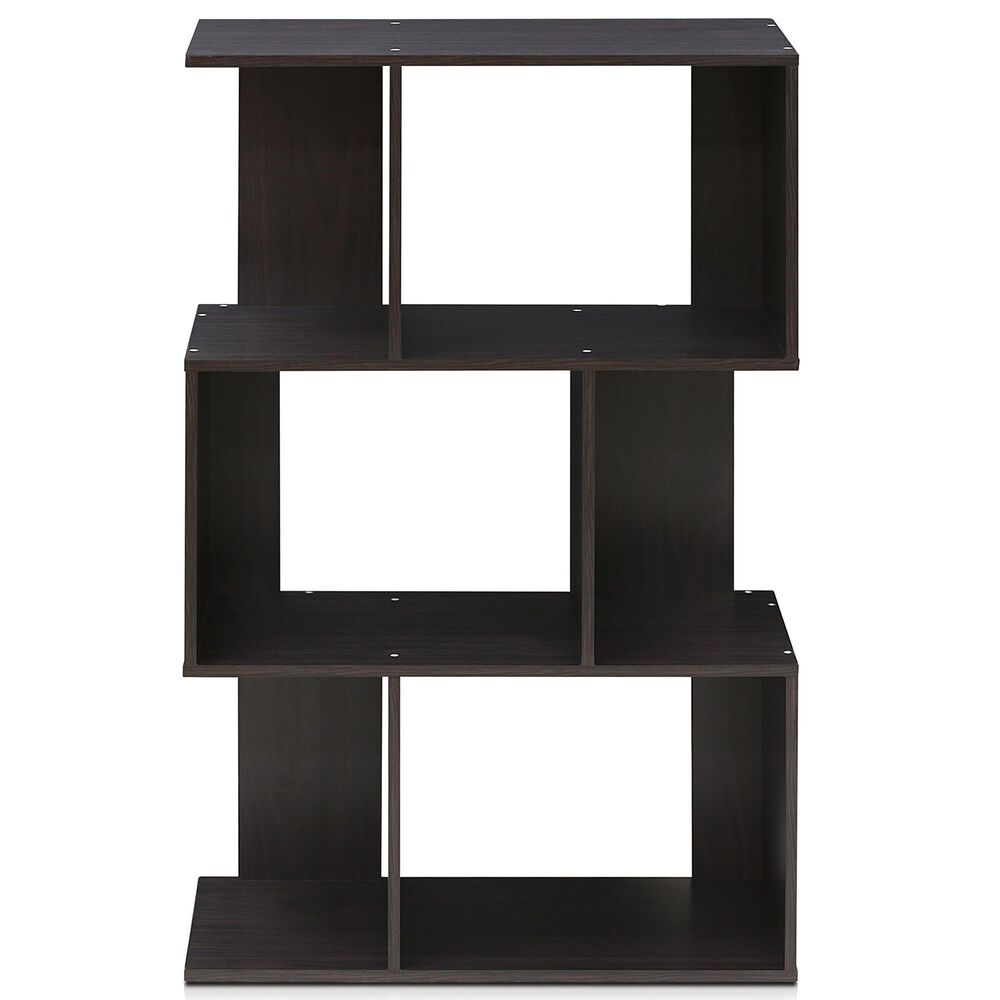 HOMLUX 3-Tier Open Shelf Bookshelf in Espresso, , large